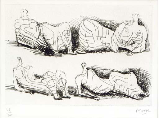 Four Draped Reclining Figures — Henry Moore