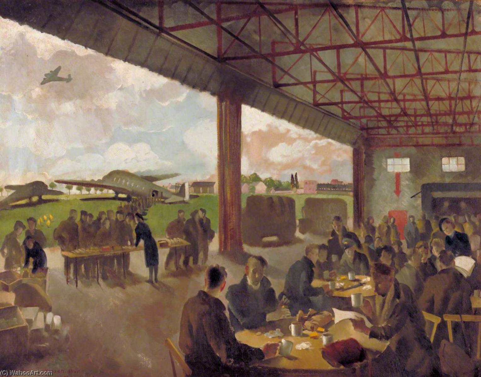 Feeding Liberated Prisoners Of War Before They Are Flown Home, Brussels Airport — Doris Clare Zinkeisen
