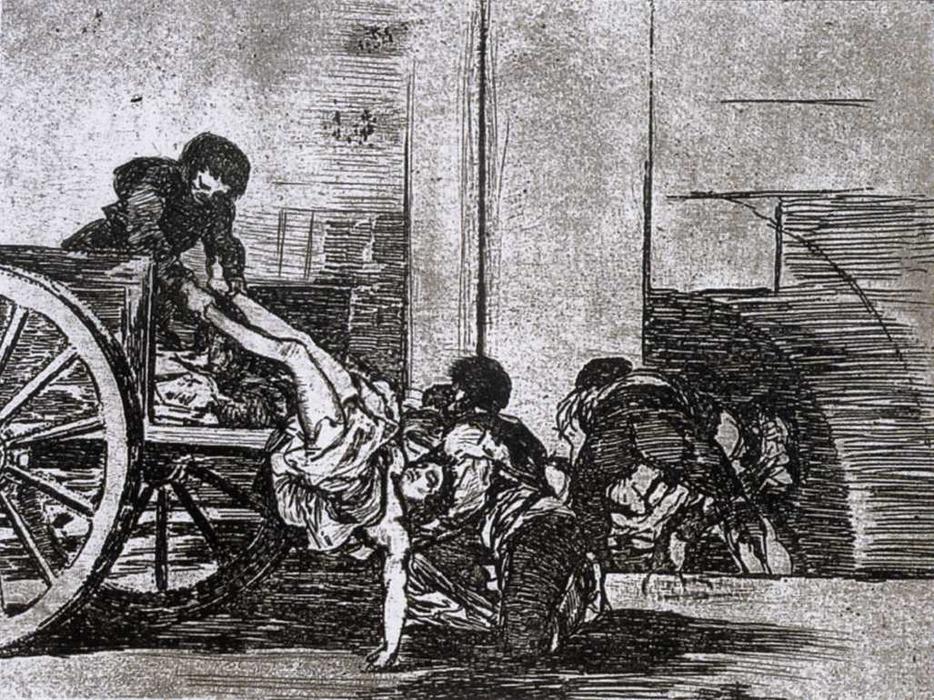 Cartloads To The Cemetery — Francisco José De Goya Y Lucientes