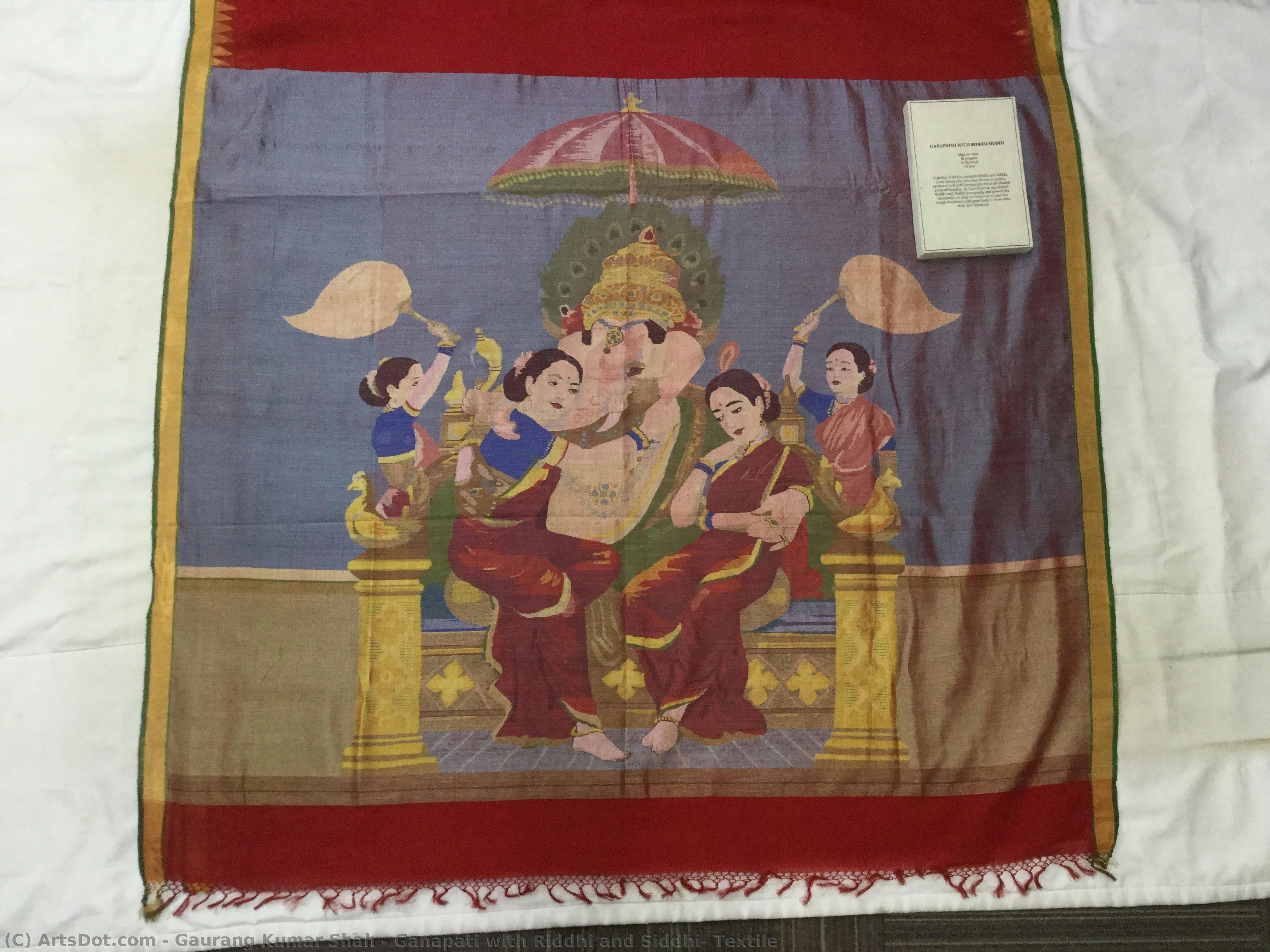 Ganapati With Riddhi And Siddhi: Textile — Gaurang Kumar Shah