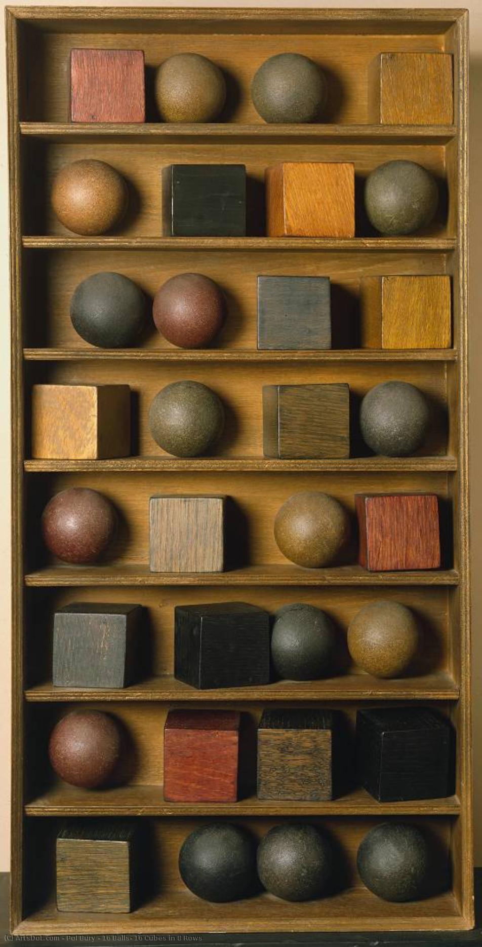 16 Balls, 16 Cubes In 8 Rows — Polydore