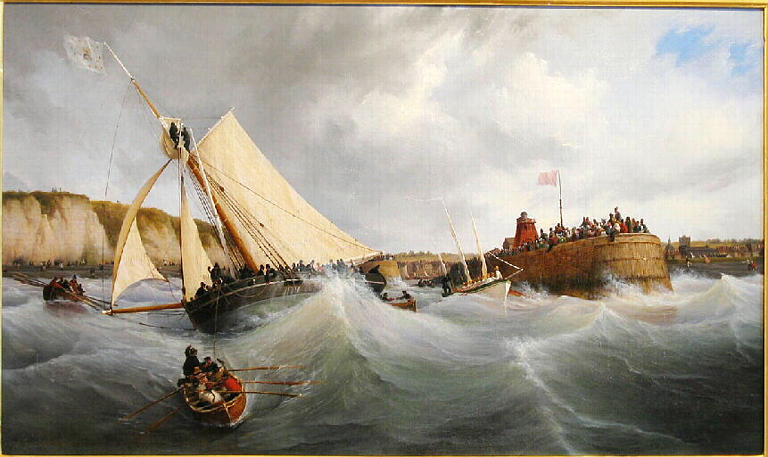 Le Furet, Cotre De L'etat, Destiné Au Service Particulier De Sar Madame, Duchesse De Berry, Sortant Du Port De Dieppe — Ambroise Louis Garneray