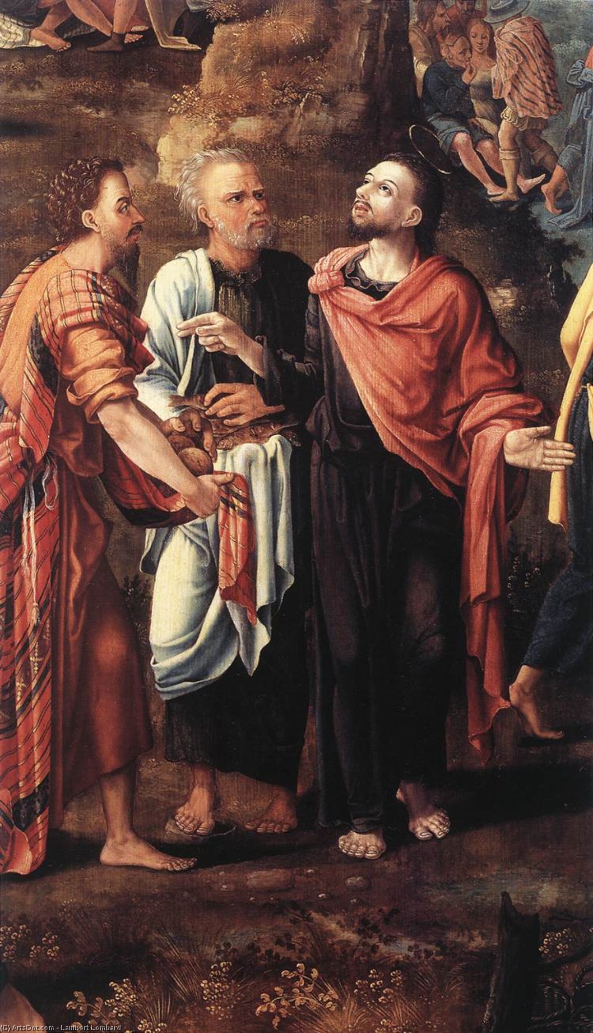 The Miracle Of The Loaves And Fishes (detail) — Lambert Lombard