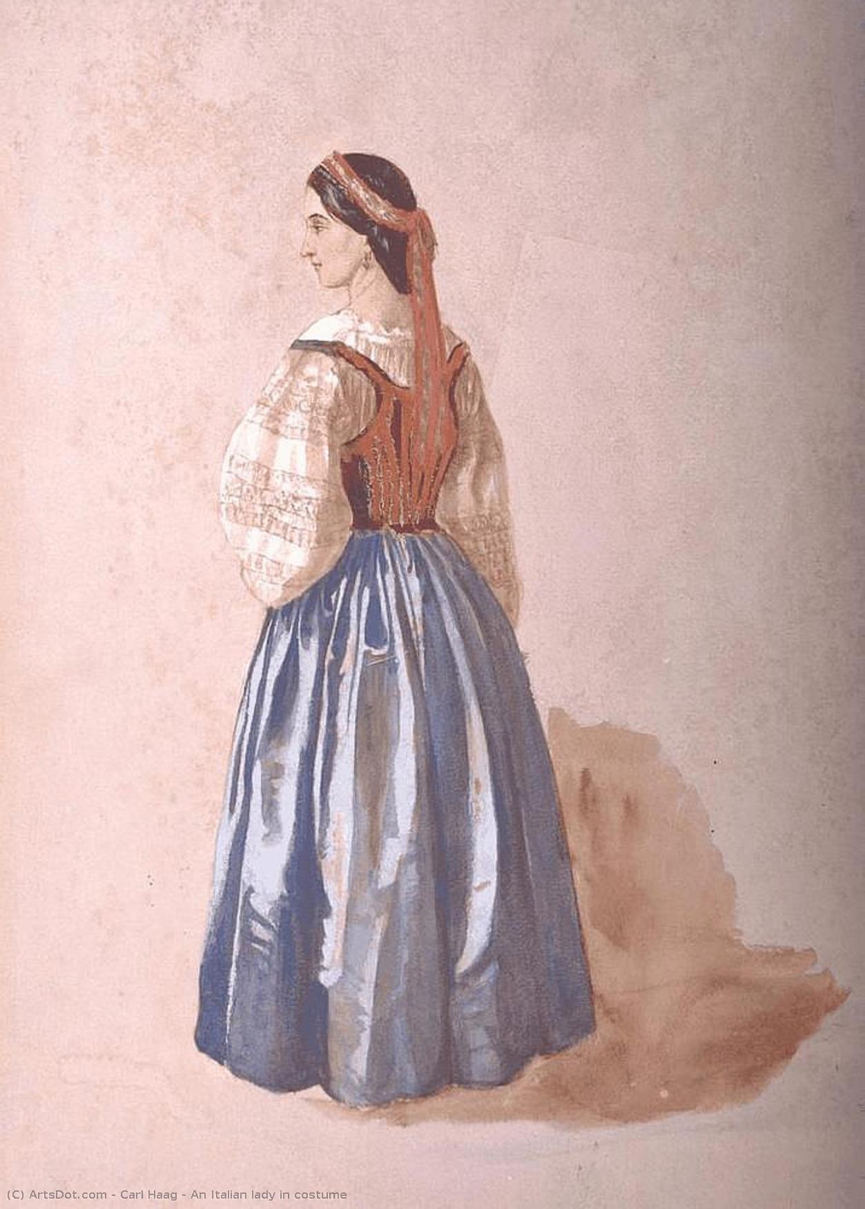 An Italian Lady In Costume — Carl Haag