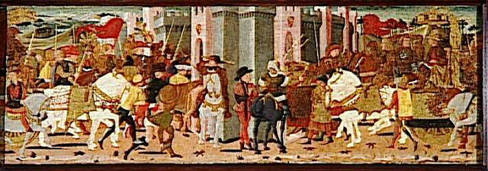 Entrée Triomphale De Romulus Et Tatius Dans Rome — Giovanni Di Ser Giovanni