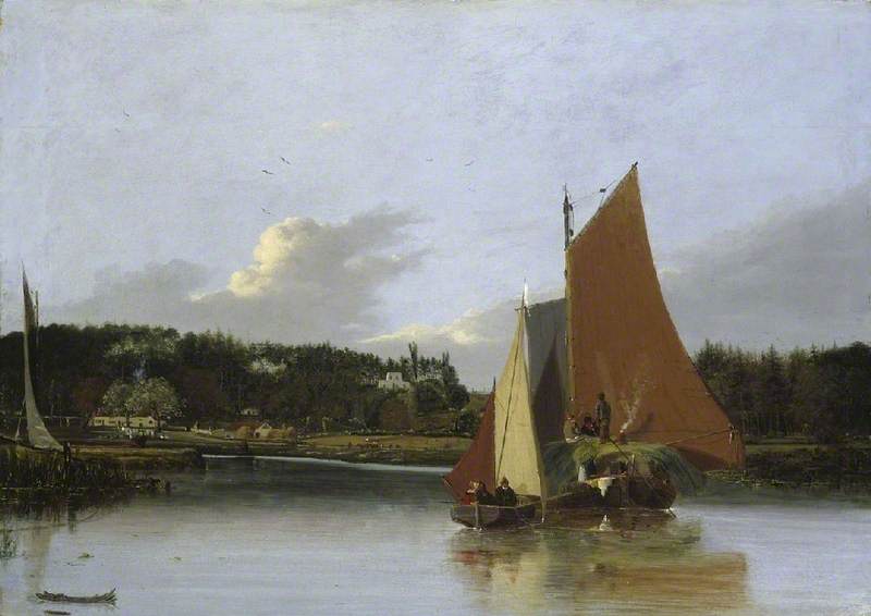 Boats On The Yare Near Bramerton, Norfolk — Joseph Stannard