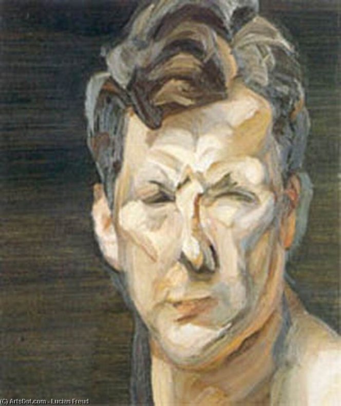 Man's Head, Small Portrait Iii (self-portrait) — Lucian Freud