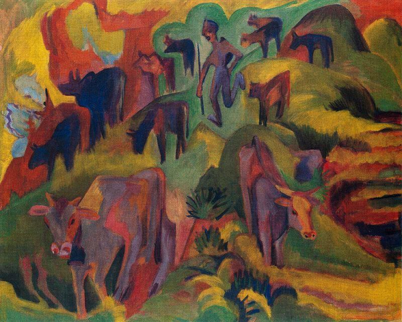 Cows Grazing — Ерnst Лудвиг Киршнер