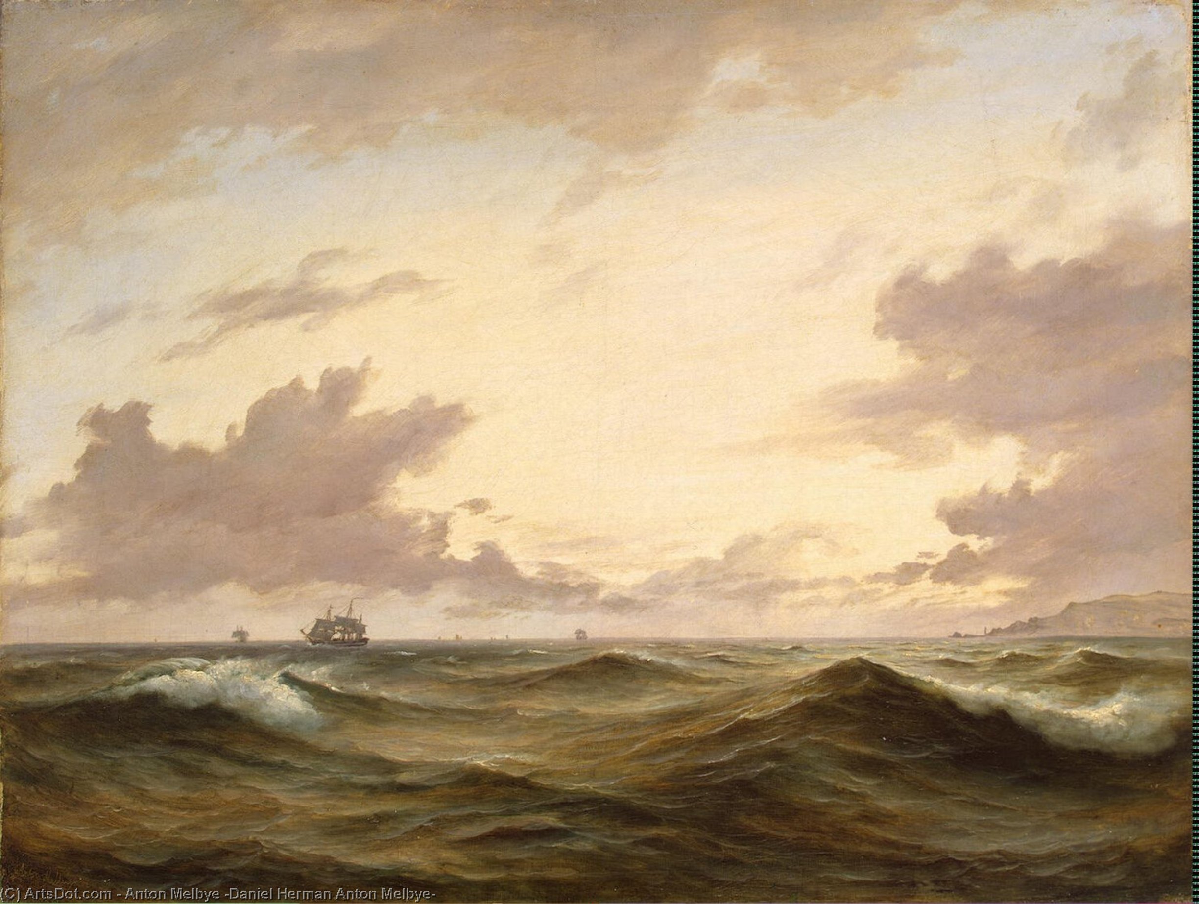 Seascape — Anton Melbye (daniel Herman Anton Melbye)