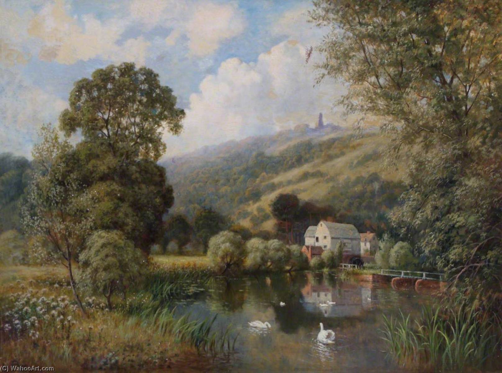 Leith Hill, Surrey, With A Water Mill — John Bonny
