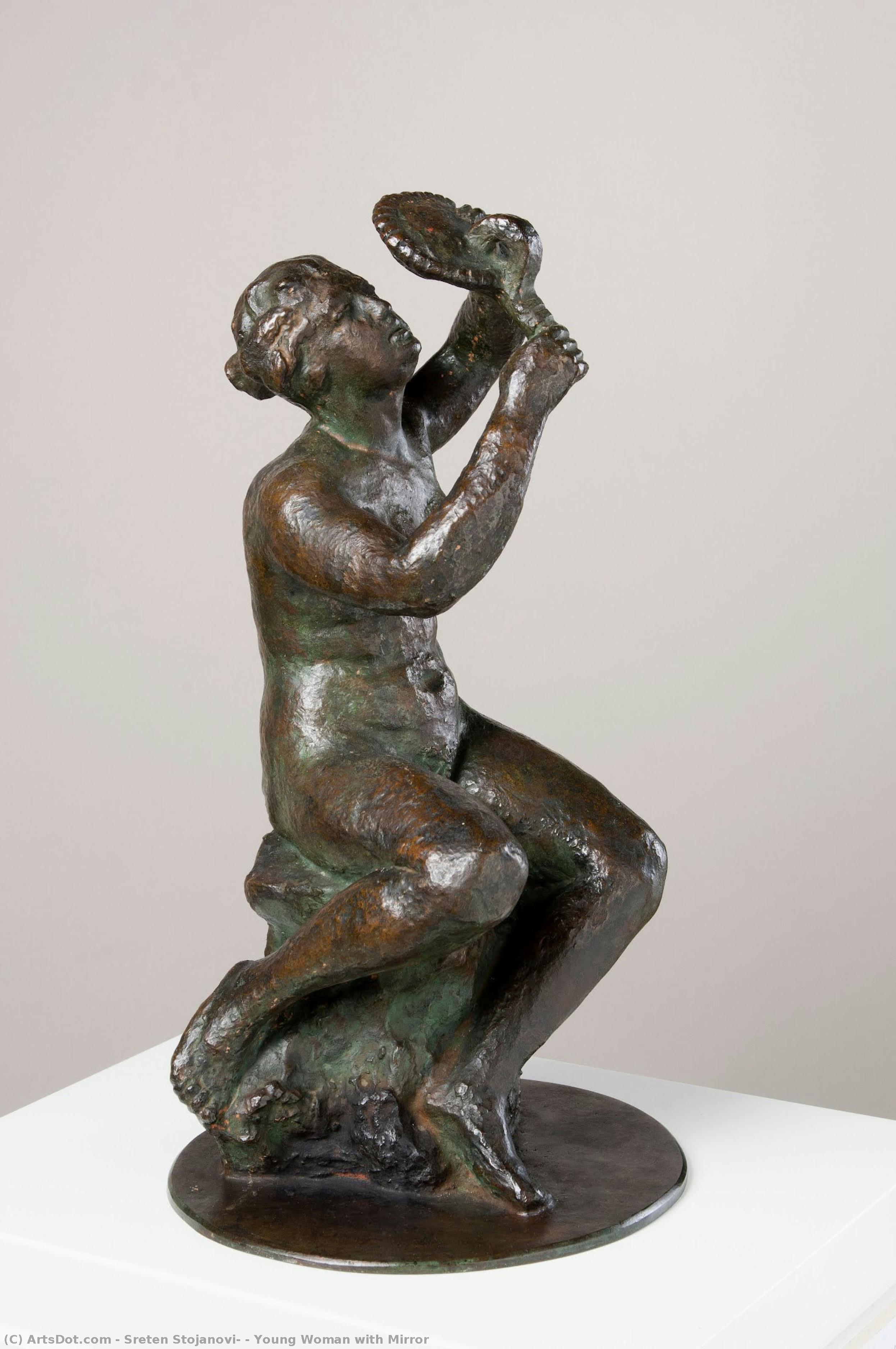 Young Woman With Mirror — Sreten Stojanović