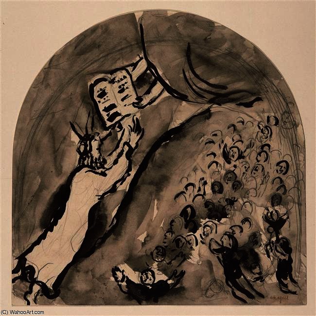 Moisés Recibiendo Las Tablas De La Ley — Marc Chagall