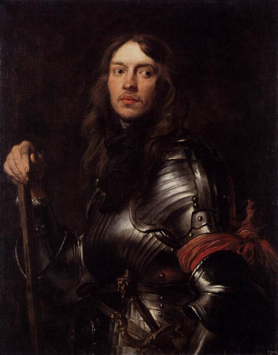 Portrait Of A Man In Armour With Red Scarf — Sir Anthony Van Dyck