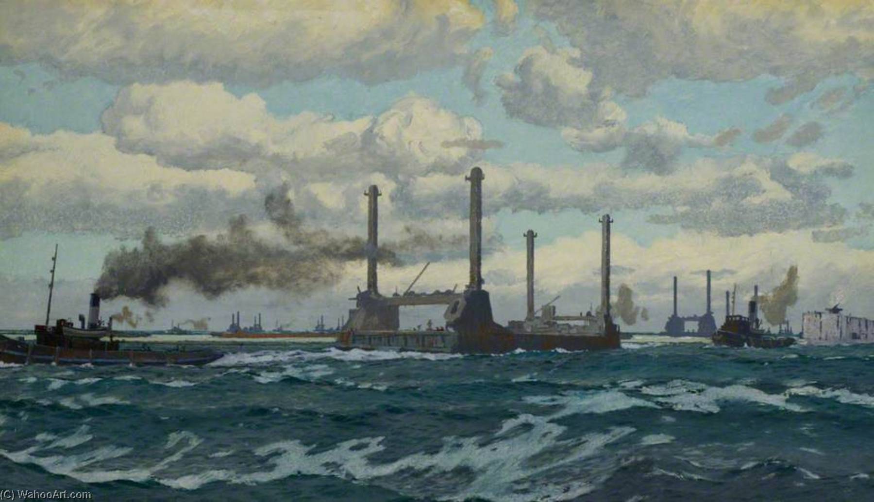 The Marvel Of Mulberry Normandy Landing, June 1944 — Charles Pears