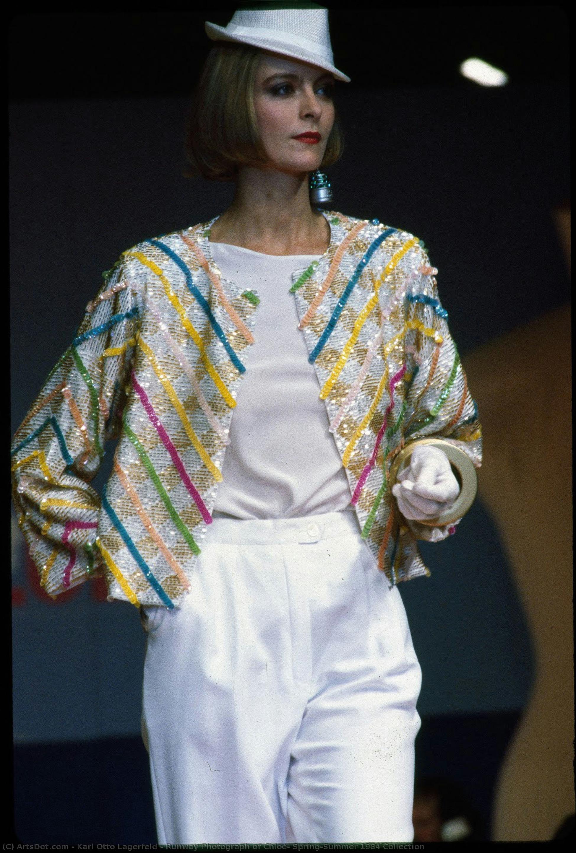 Runway Photograph Of Chloé, Spring/summer 1984 Collection — Karl Otto Lagerfeld