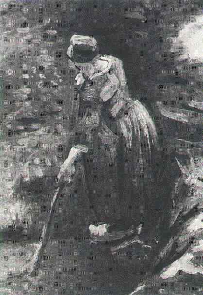 Peasant Woman Raking — Vincent Willem Van Gogh