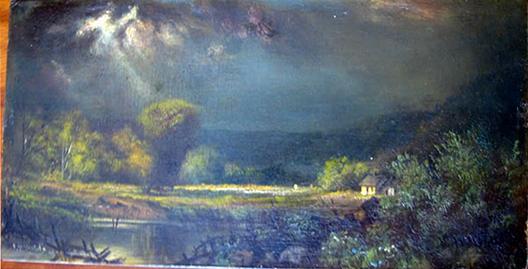 (landscape Of A Lake), (painting) — Isabel Vaill Waldo