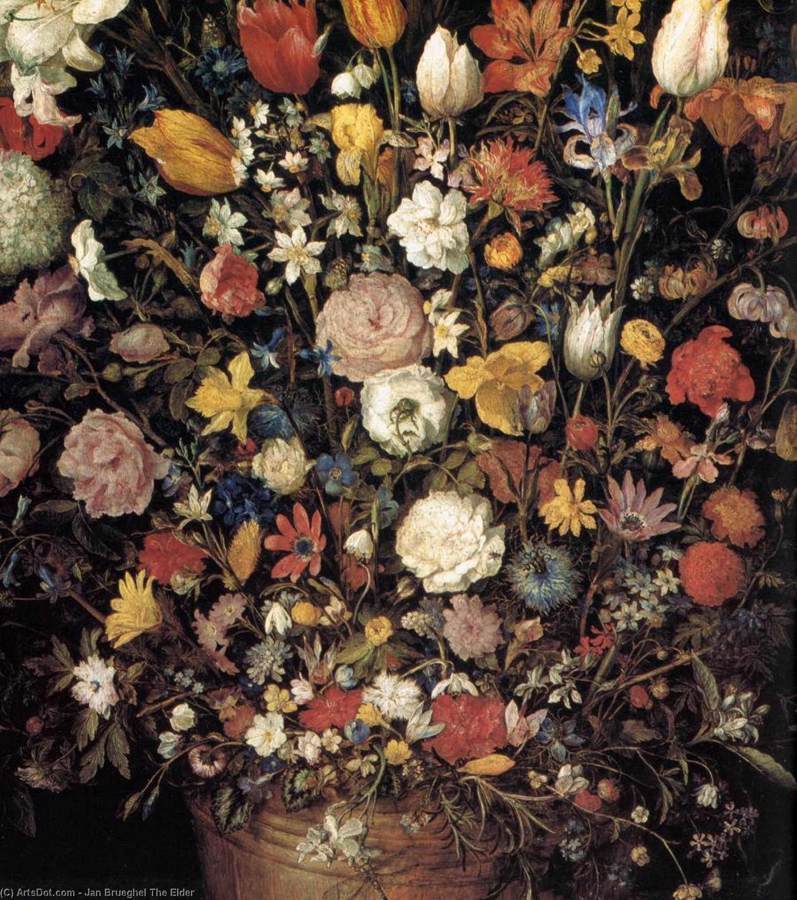 The Great Bouquet (detail) — Jan Brueghel The Elder