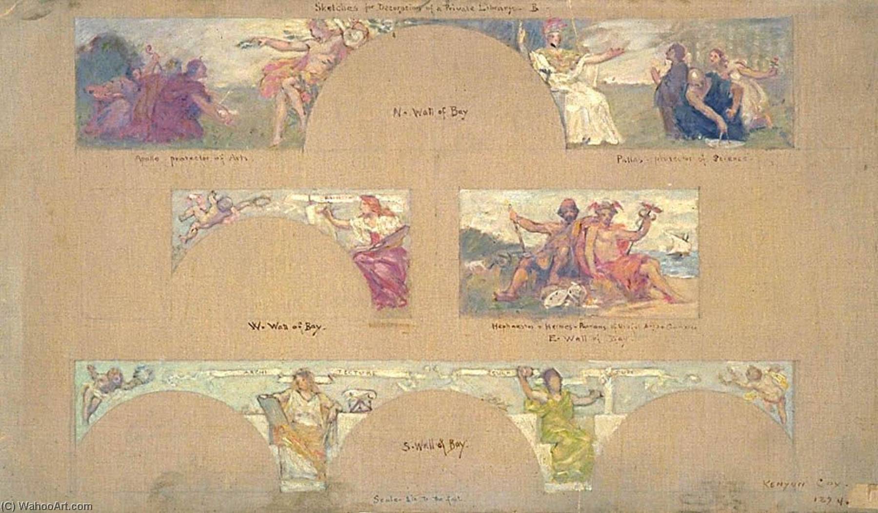 Sketches For A Decoration Of A Private Library B — Kenyon Cox