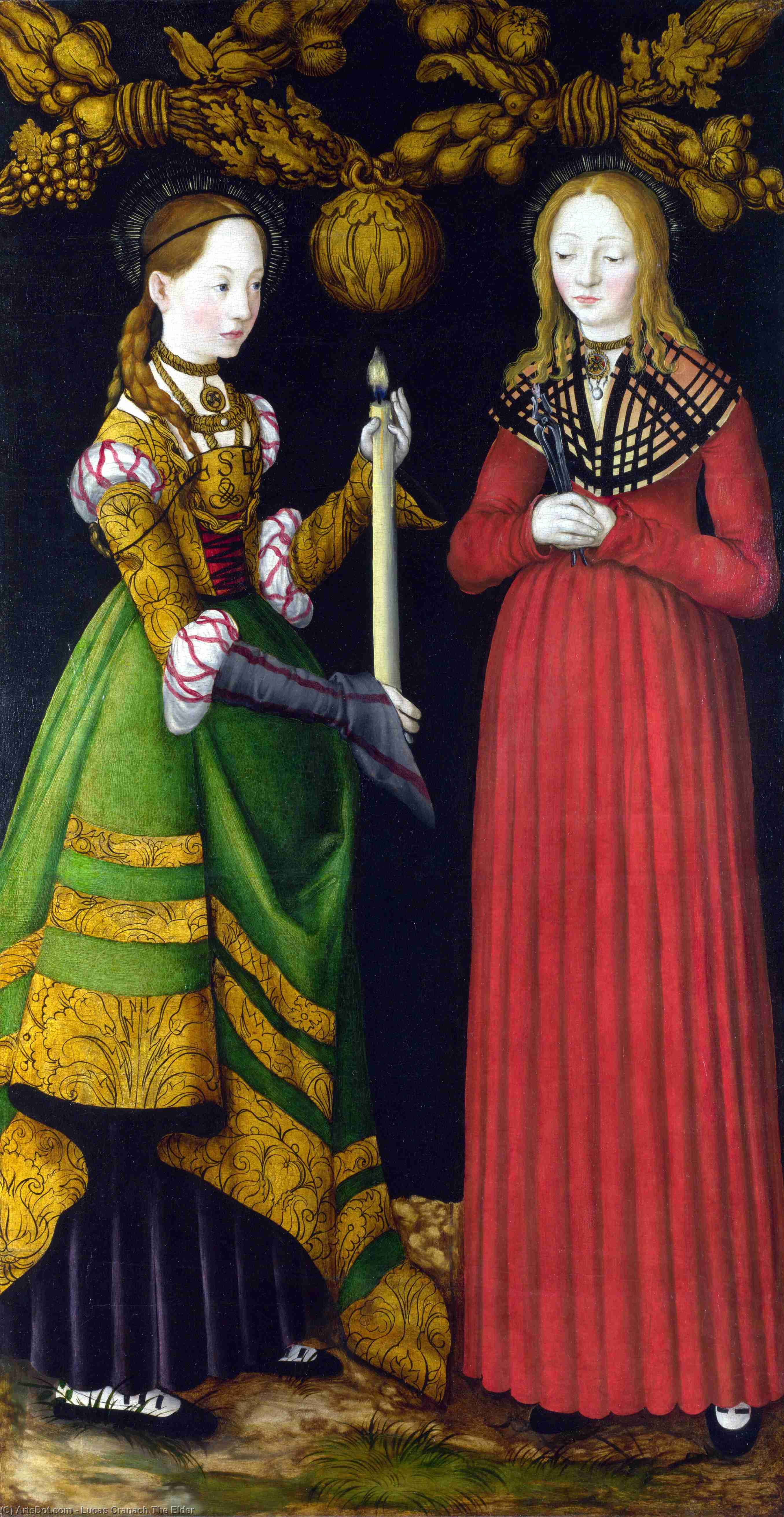 Saints Genevieve And Apollonia — Lucas Cranach The Elder