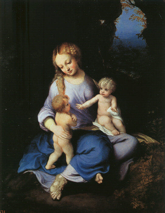 Madonna And Child With The Young Saint John — Antonio Allegri Da Correggio
