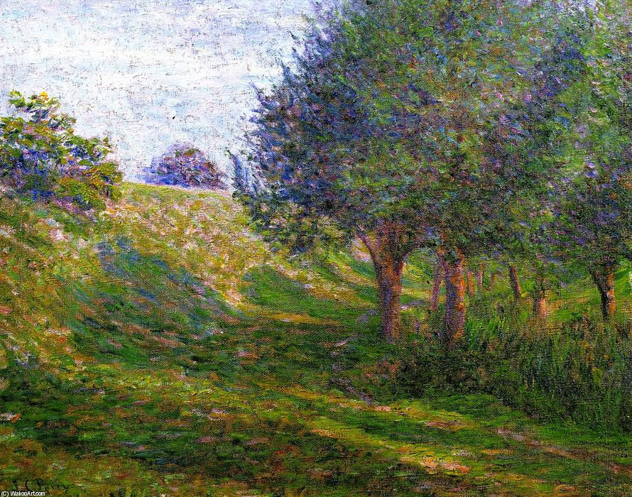 Late Afternoon - Giverny (also Known As Railway Embankment - Giverny, Normandy Landscape) — Lilla Cabot Perry