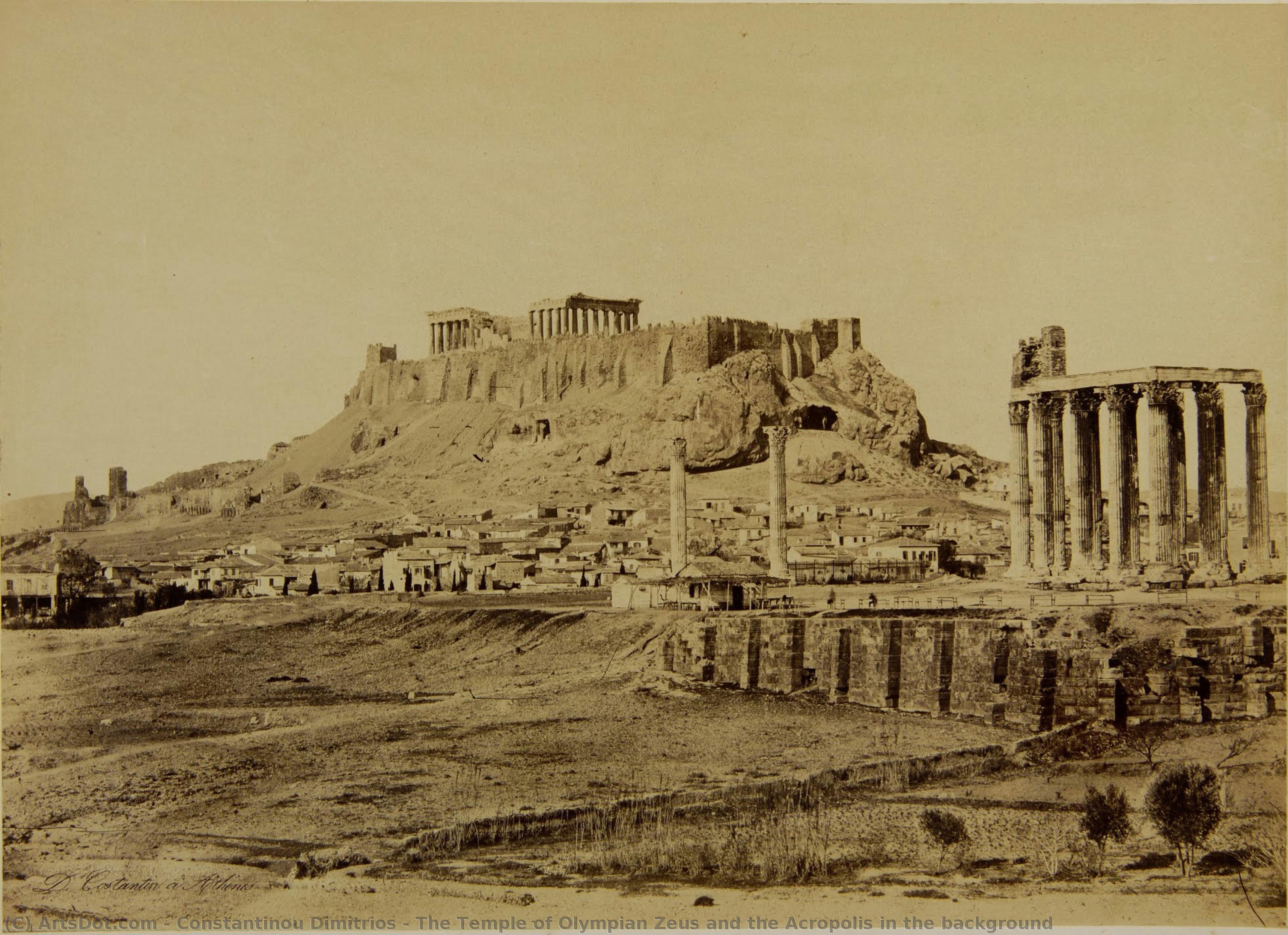 The Temple Of Olympian Zeus And The Acropolis In The Background — Constantinou Dimitrios