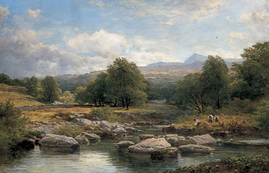 A Rocky River Landscape — John James Syer