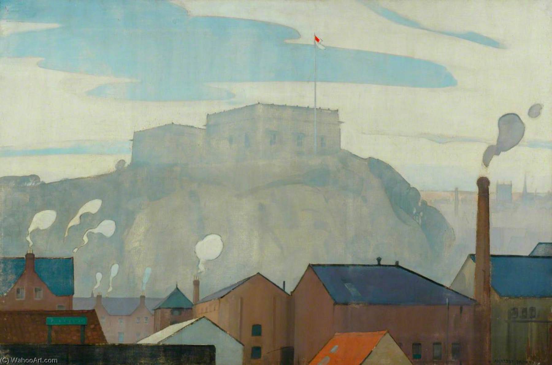 Nottingham Castle The Centre Of Medieval England (london, Midland And Scottish Railway Poster Artwork) — Sir John Alfred Arnesby Brown