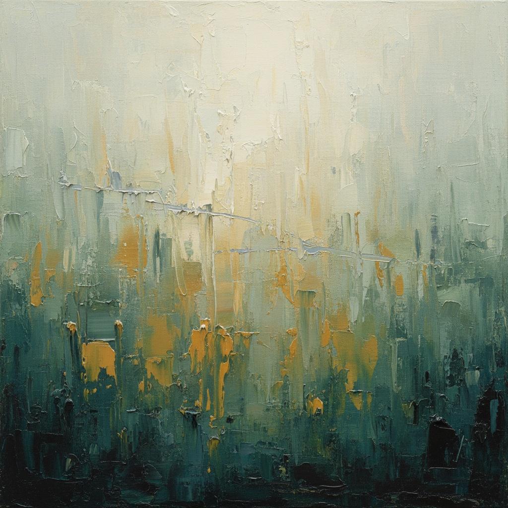 Monolithische Schichten Aus Mitternachts-teal Und Gebrochenem Licht In Einer Singulären Vision — Christian Noiret