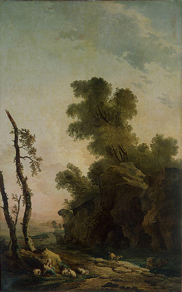 Landscape With Rocks — ユベール・ロベール