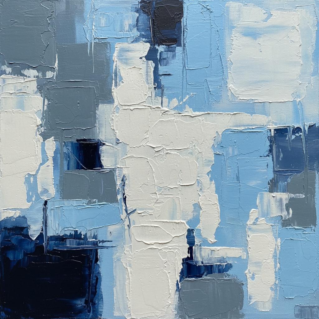 Fragmented Monolith In Navy And Slate: A Singular Study Of Structured Chaos — Laurent Fabre