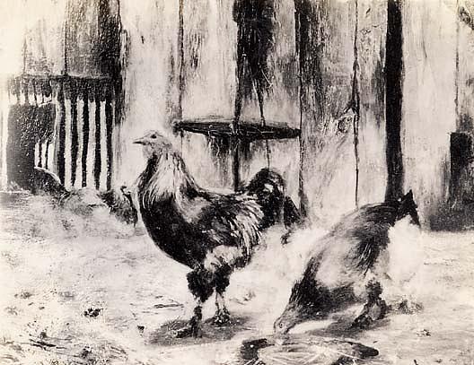 Barnyard Fowl, (painting) — Henry Ossawa Tanner
