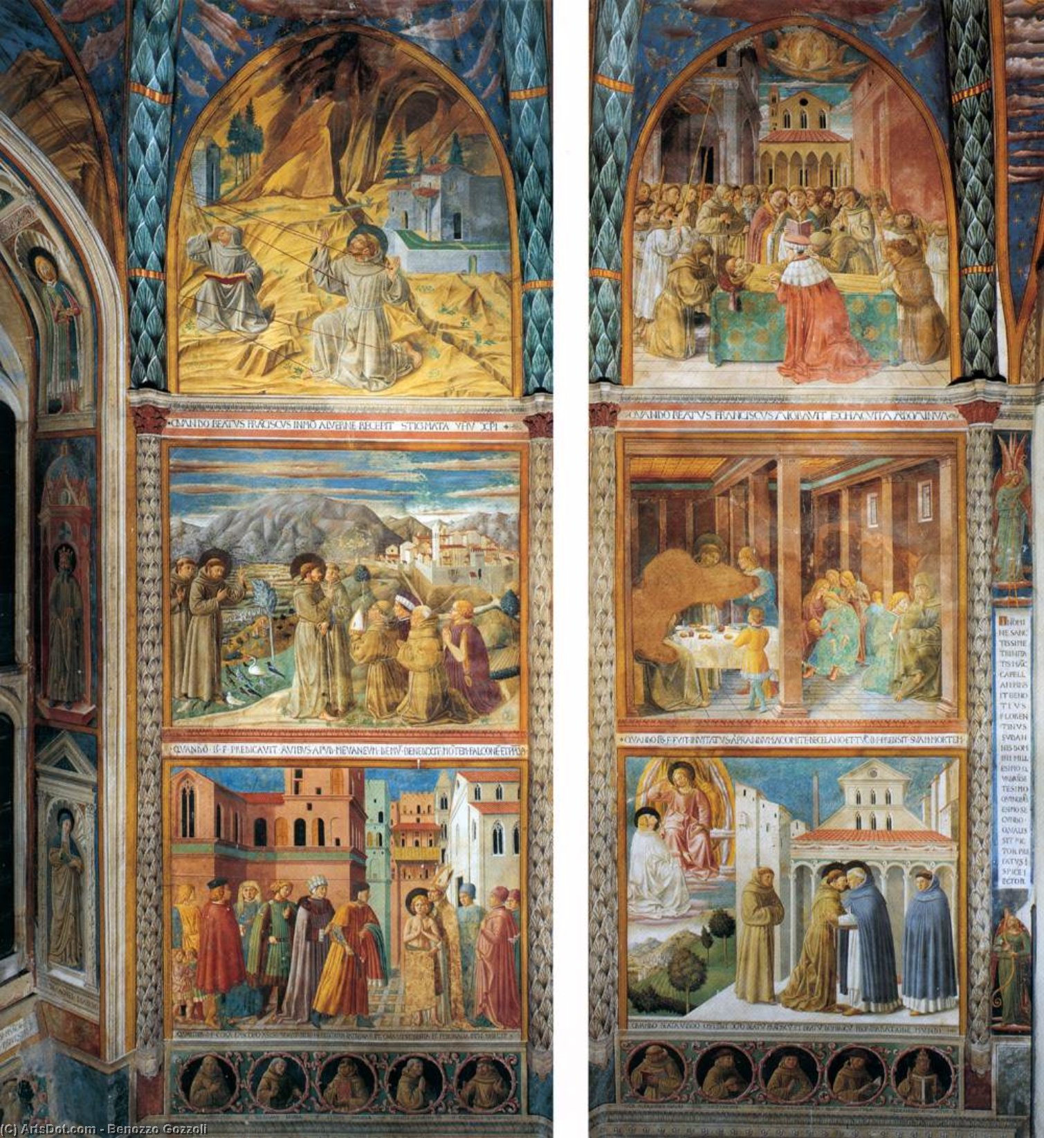 Scenes From The Life Of St Francis (south Wall) — Benozzo Gozzoli
