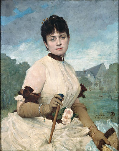 Portrait De Madame Marie Toulmouche — Jules Elie Delauney