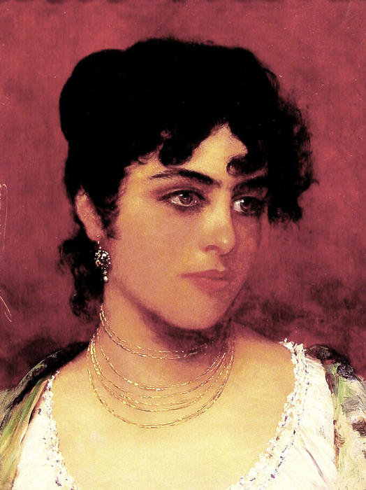 Young Italian Beauty — Eugen Von Blaas