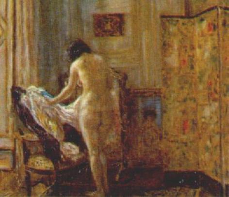 The Model In Paris — Frederick Carl Frieseke