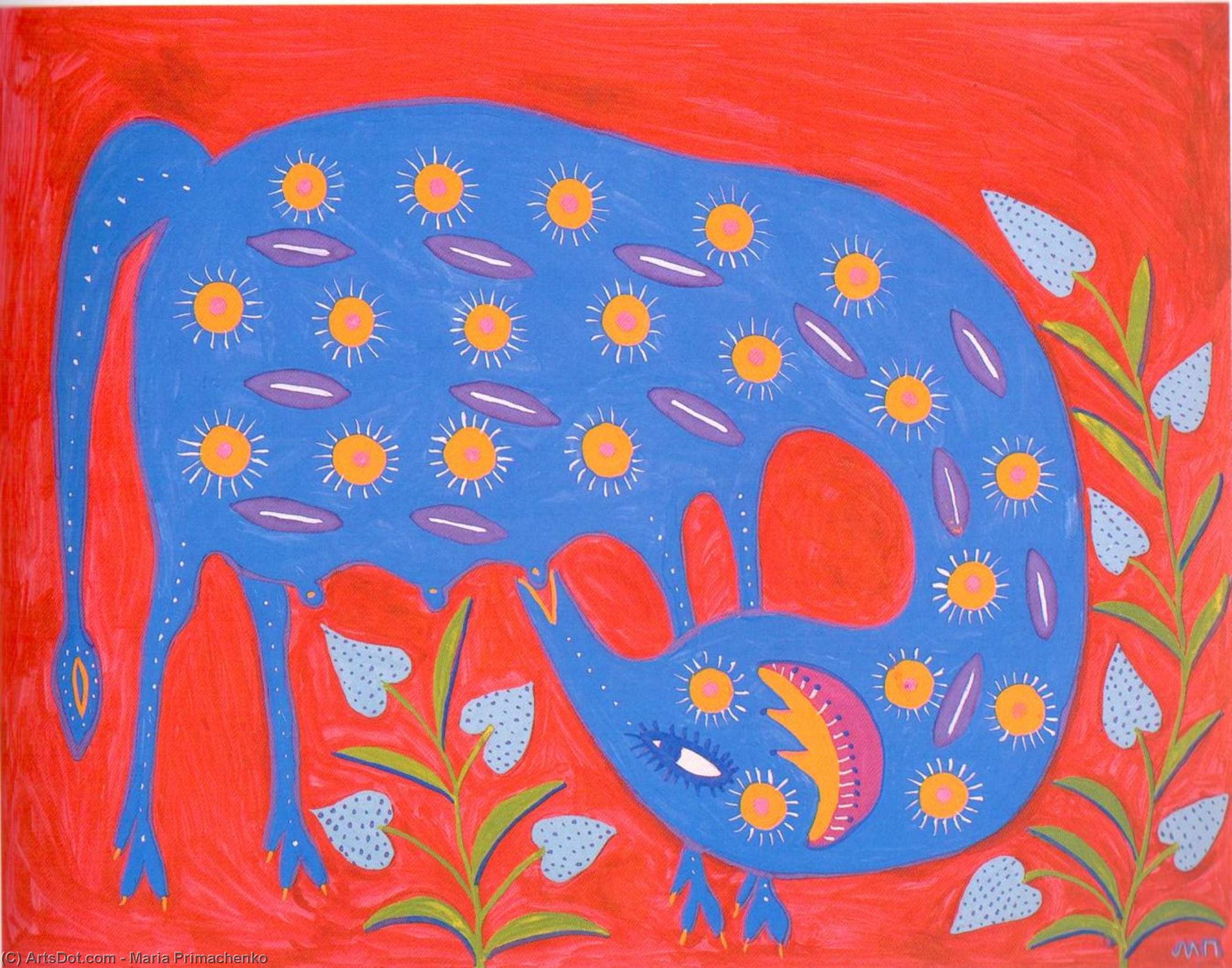 Long-necked And Itching — Marija Primachenko