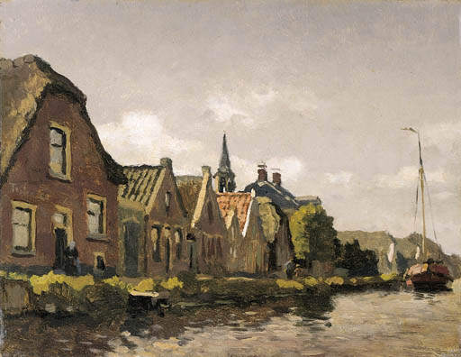 Houses Along A Canal — Willem Bastiaan Tholen