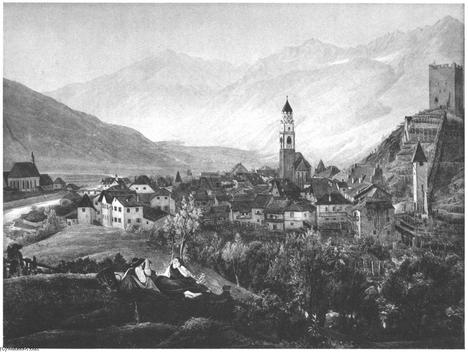 Blick Auf Meran Am Abend — Friedrich Wasmann