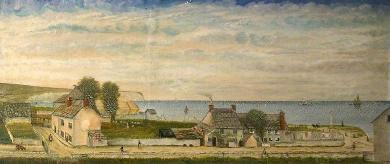 Brook Farm And Old Cottages, C.1880 (now Station Road) — Job Hardy