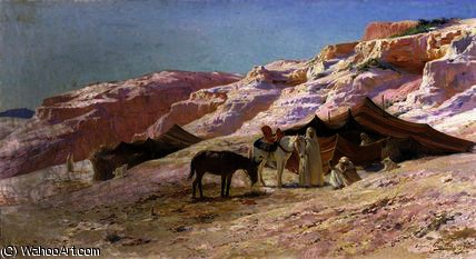 Bedouin Camp In The Dunes — Eugène Alexis Girardet