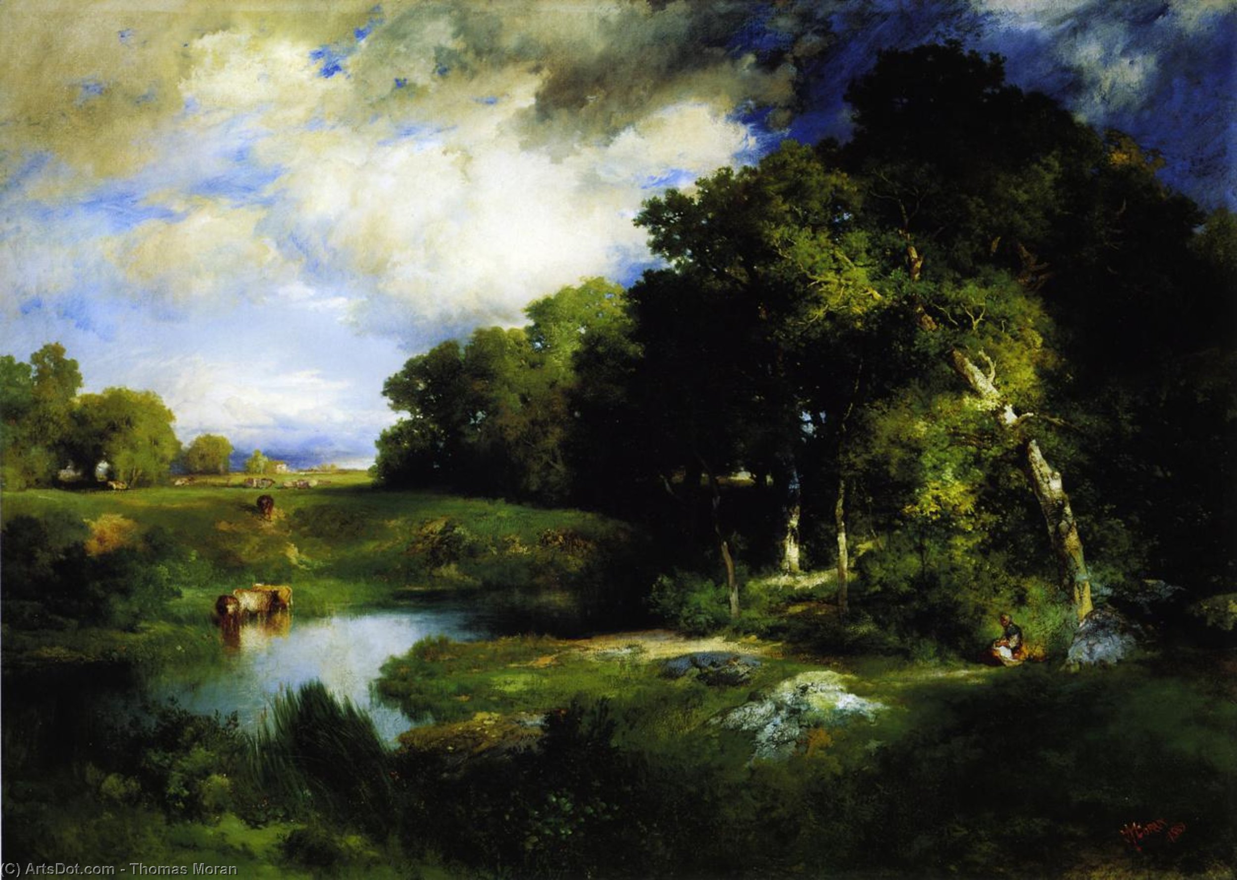 A Pastoral Landscape — Thomas Moran