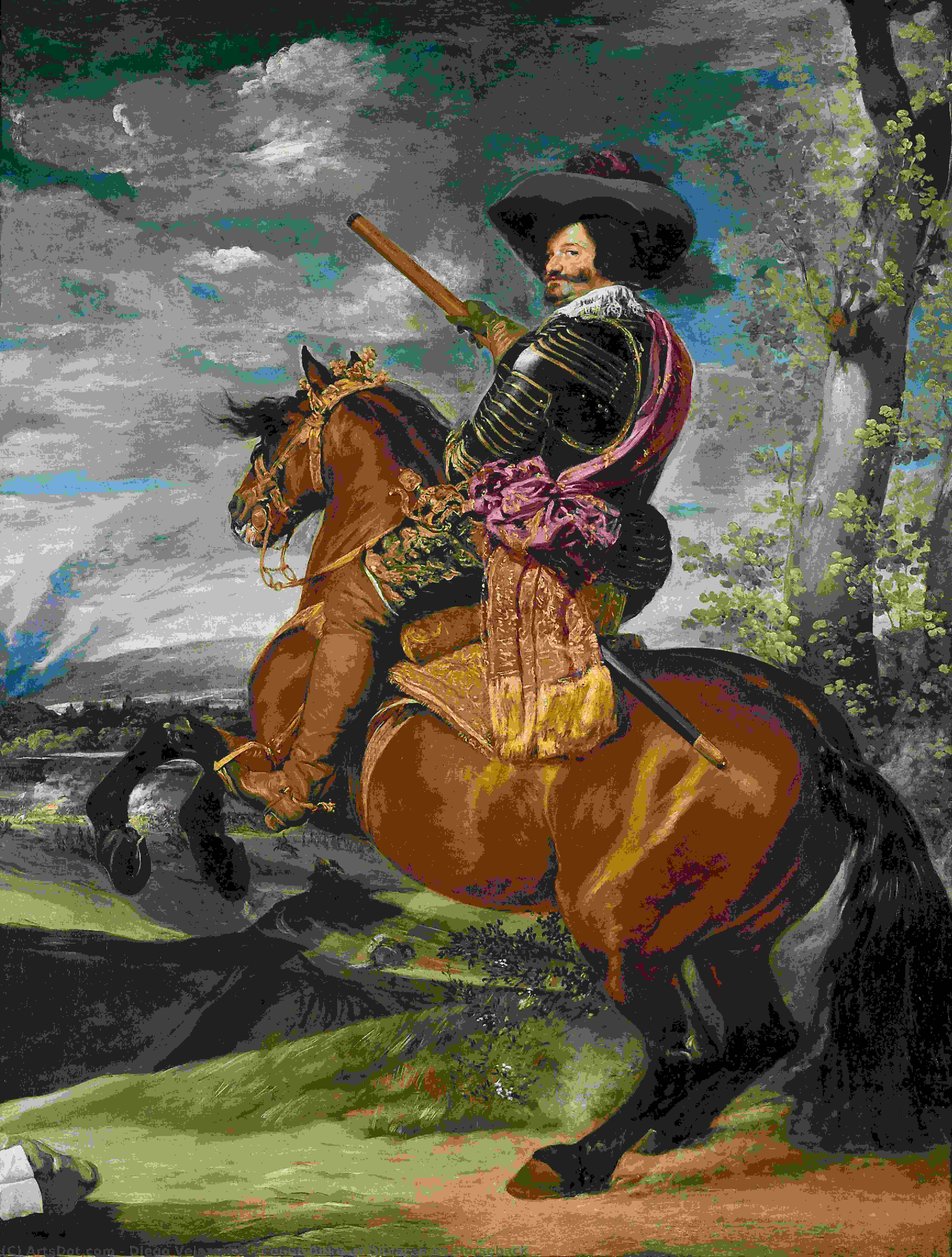 Conde-duque De Olivares Sobre Caballo — Diego Rodríguez De Silva Y Velázquez