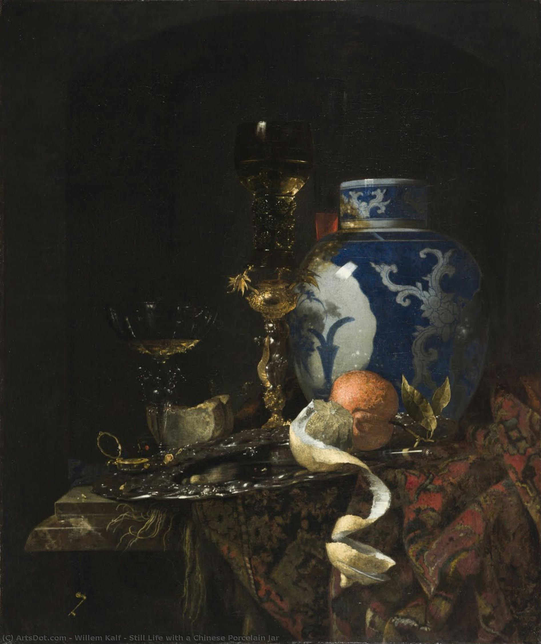 Still Life With A Chinese Porcelain Jar — Vilem Kalf