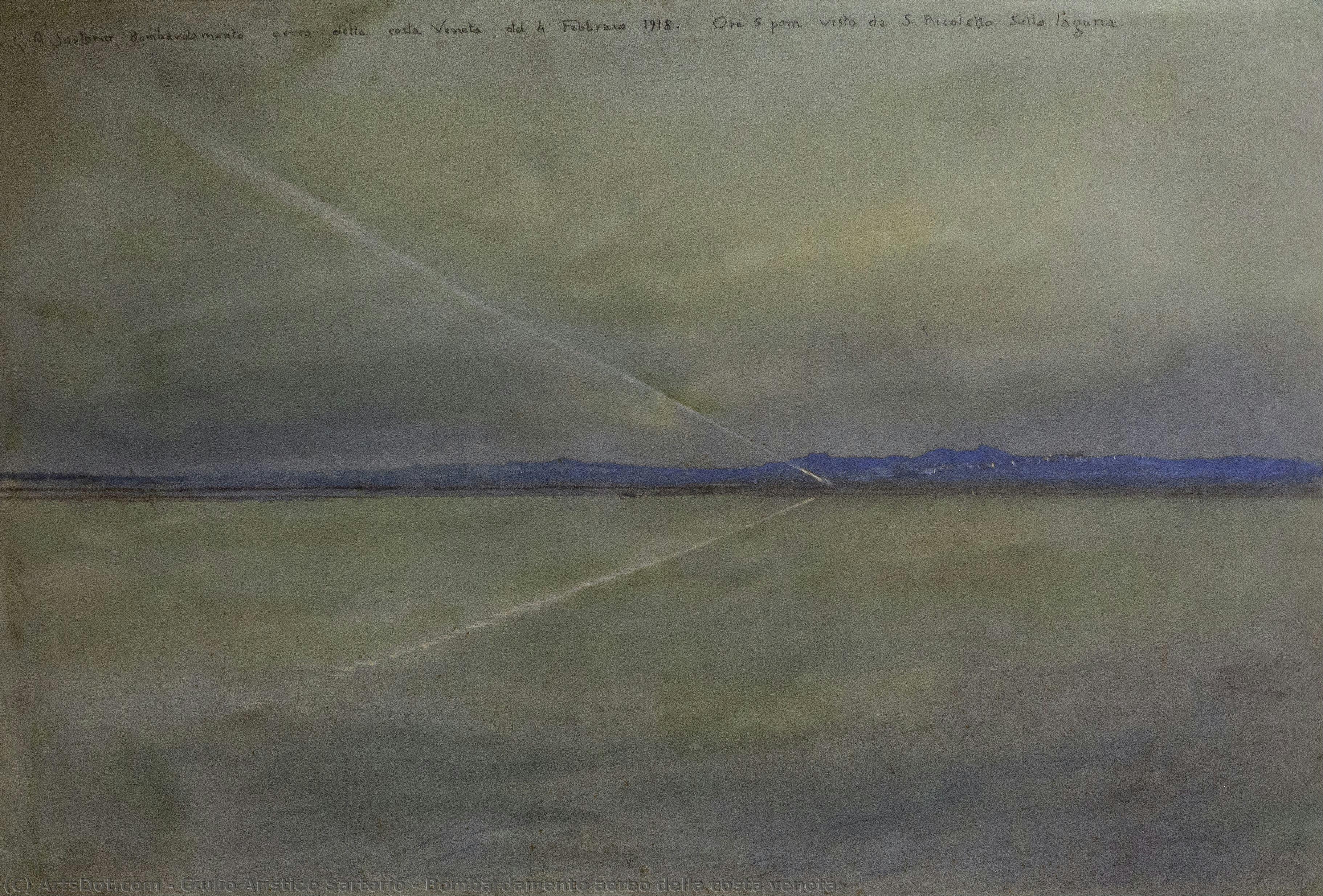 Bombardamento Aereo Della Costa Veneta — Giulio Aristide Sartorio