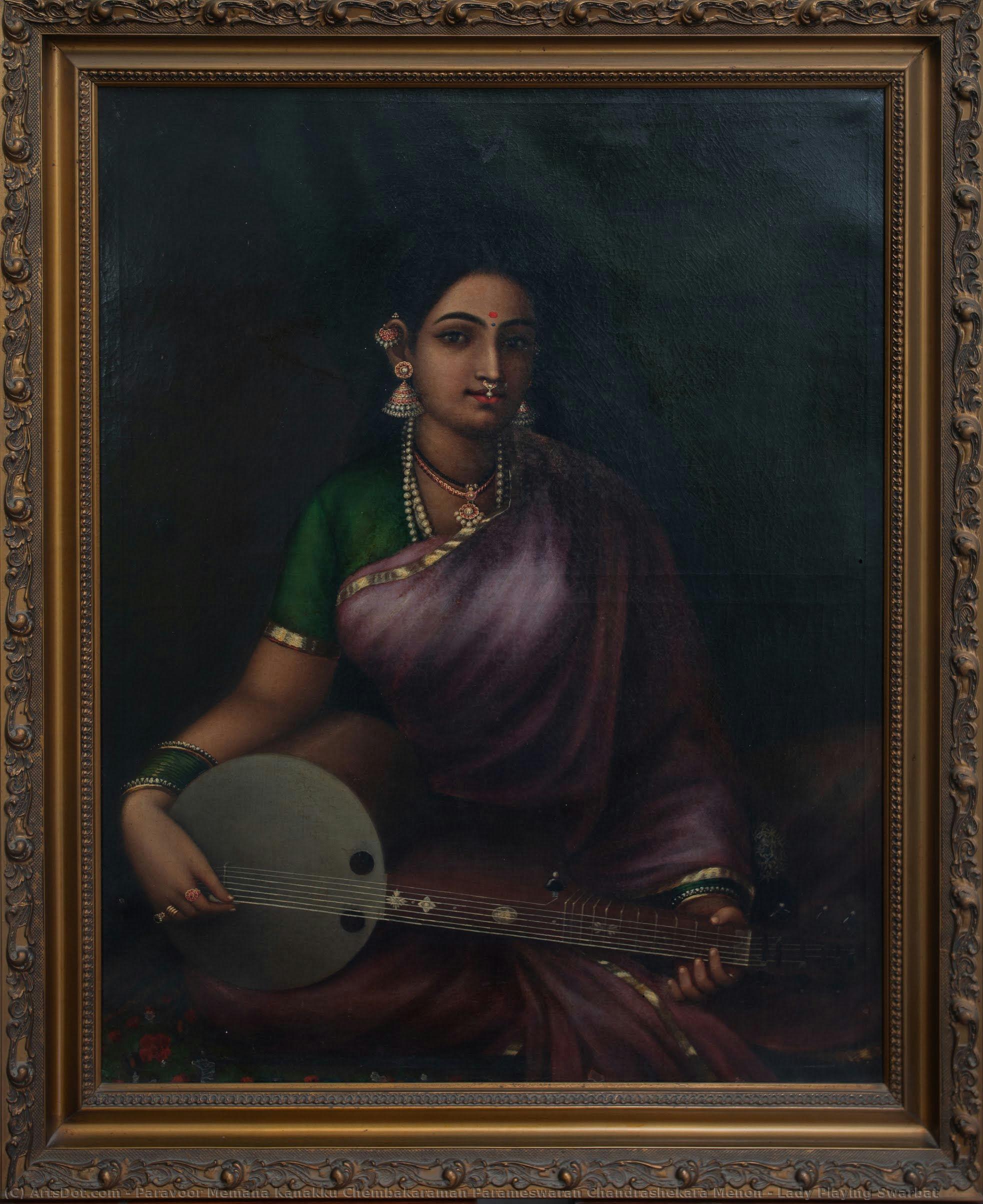 Lady Playing Swarbat — Paravoor Memana Kanakku Chembakaraman Parameswaran Chandrashekara Menon