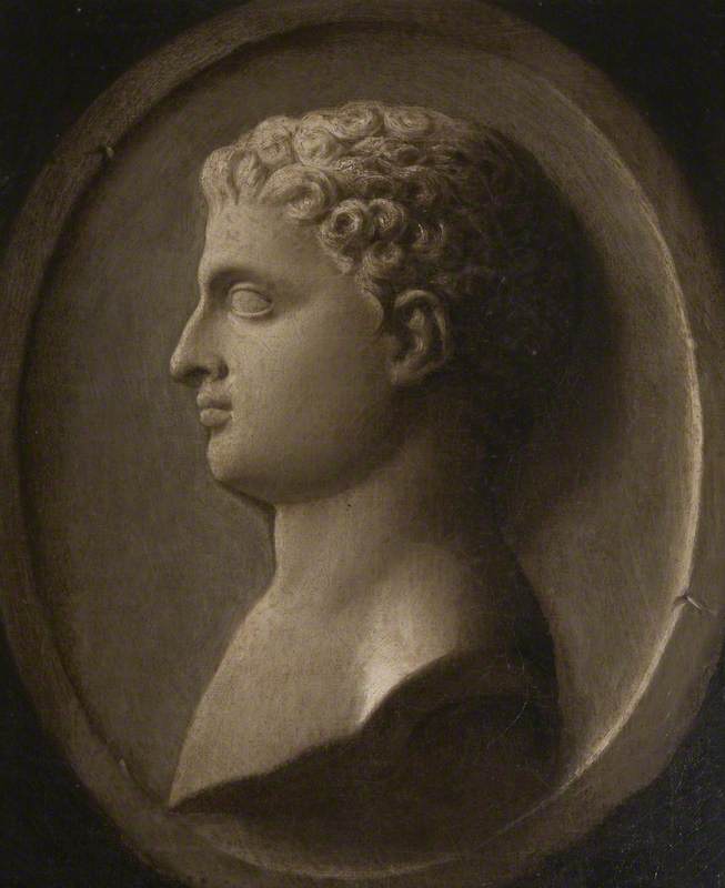 Simulated Medallion Portrait Of A Roman Youth — Louis Gabriel Blanchet