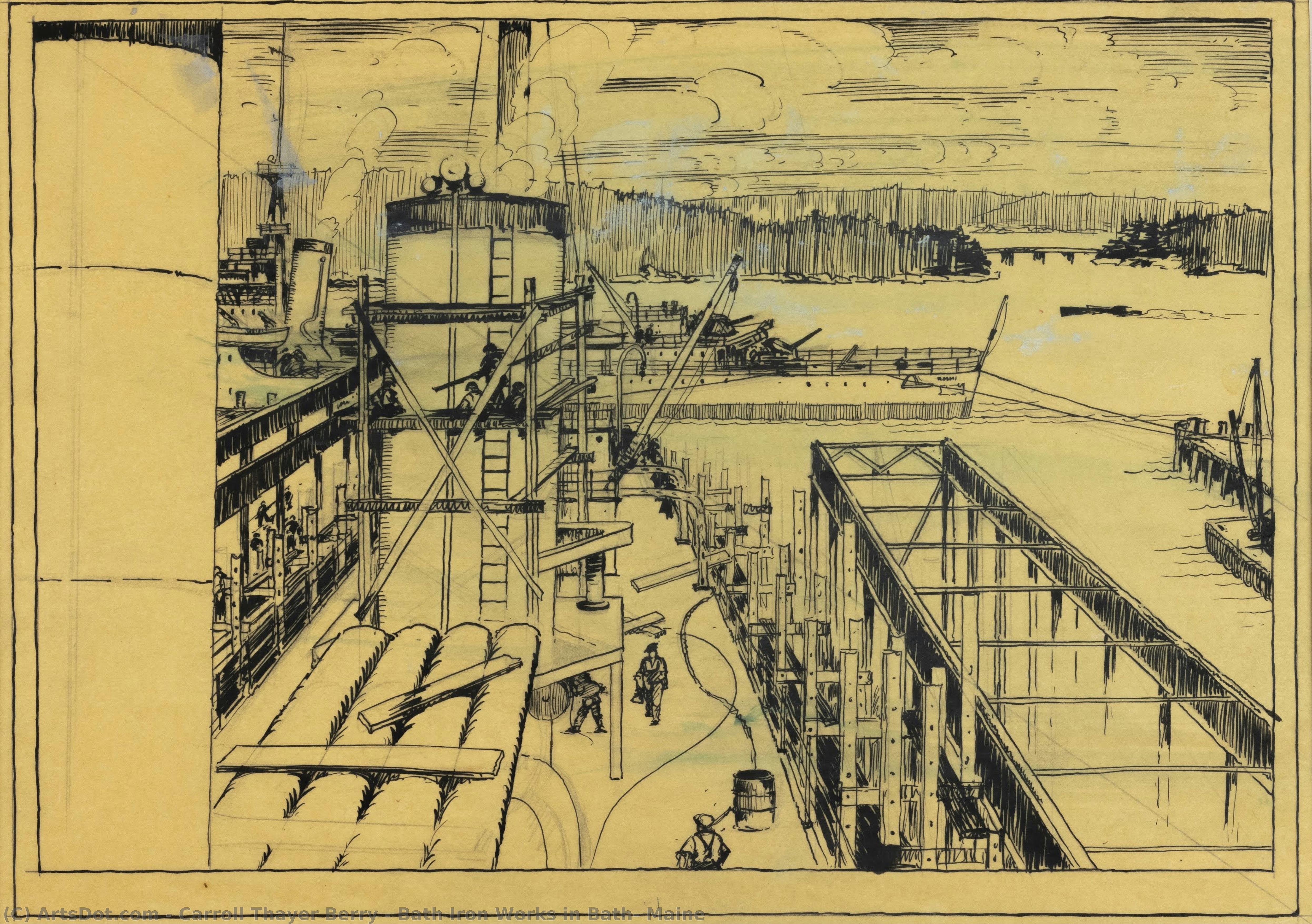 Bath Iron Works In Bath, Maine — Carroll Thayer Berry