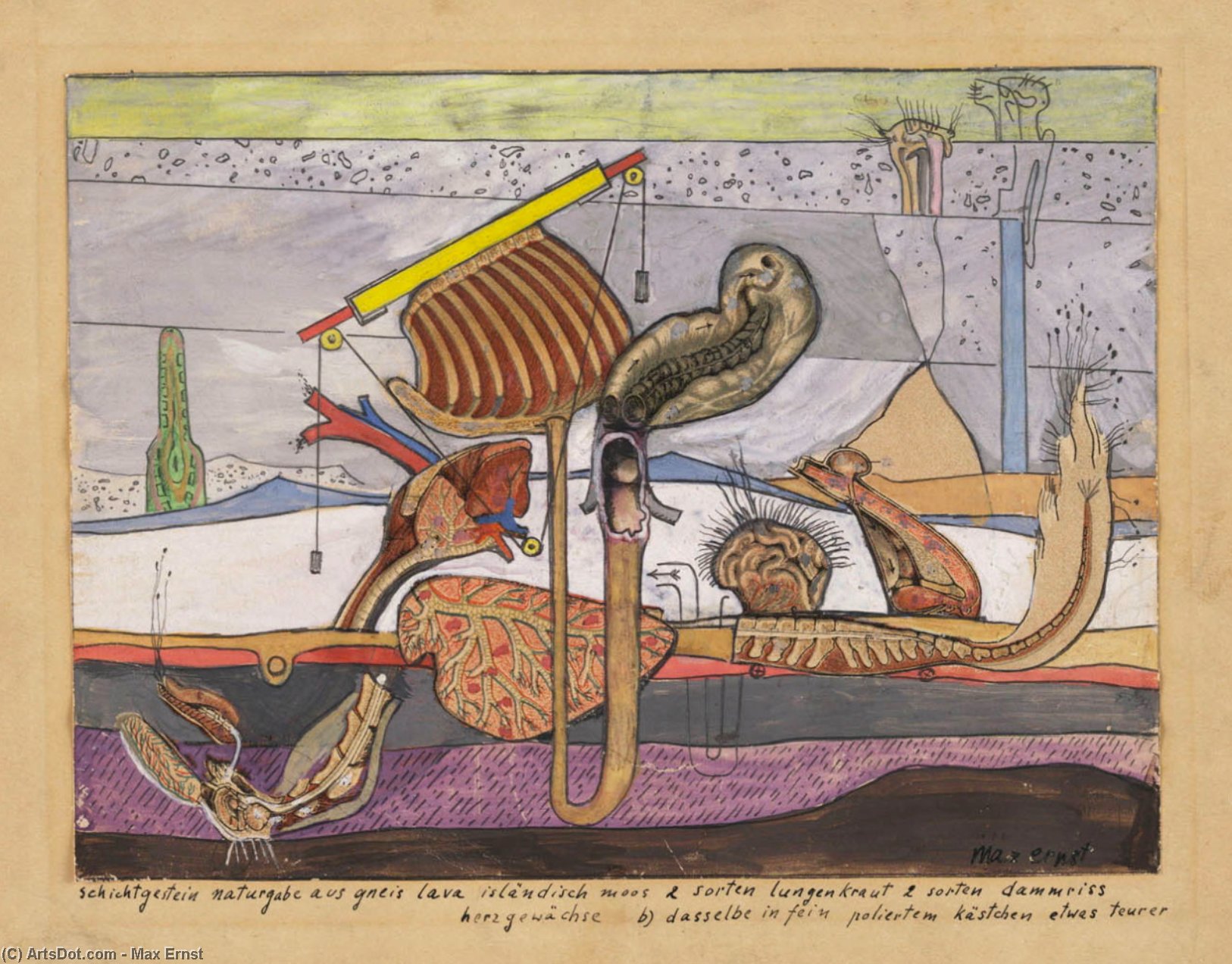 Stratificado Rocas, Naturaleza Regalo De Gneis Lava Islandés Musgo… — Max Ernst